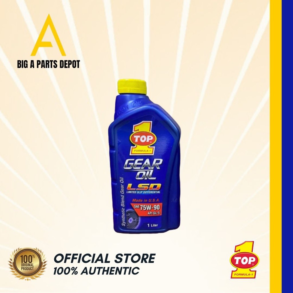 Top 1 Synthetic Gear Oil Limited Slip Differential SAE 75W90 API GL