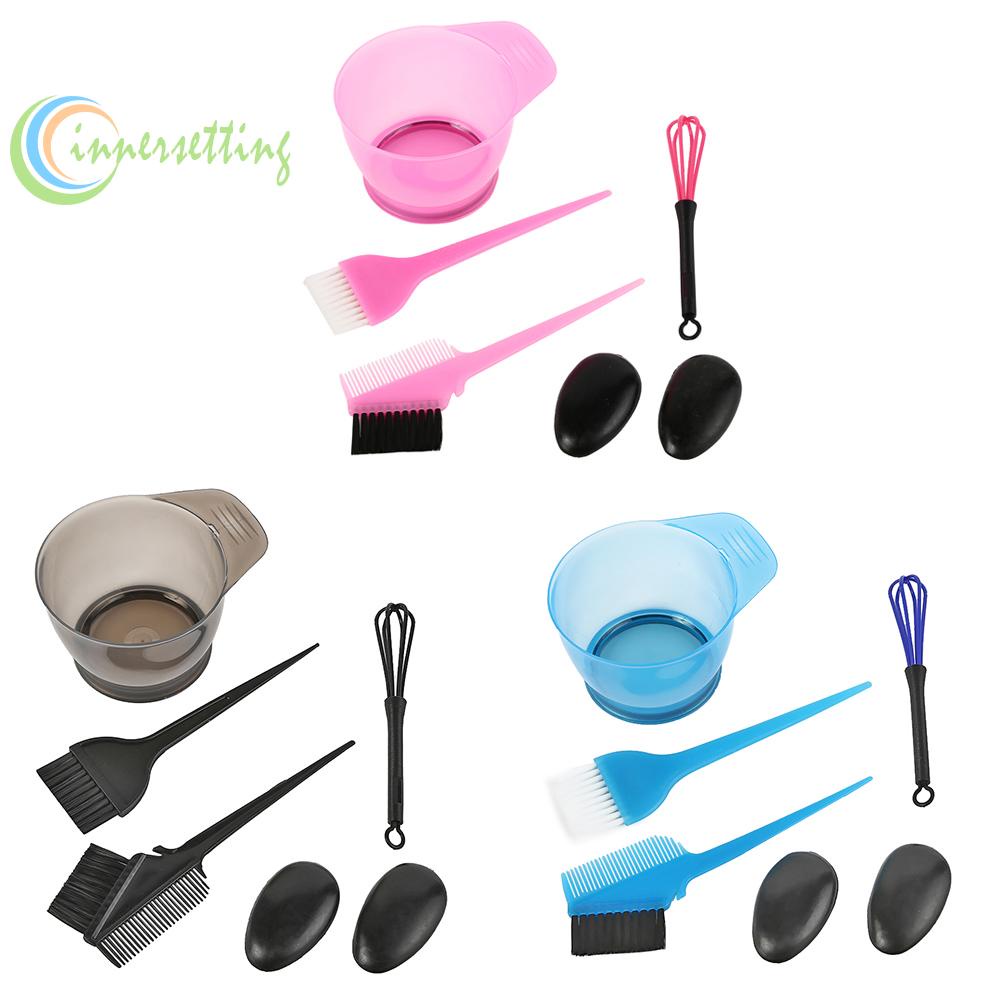 Innersetting 5pcs Hair Dye Mixing Bowl Brushes Ear Shield Set Coloring
