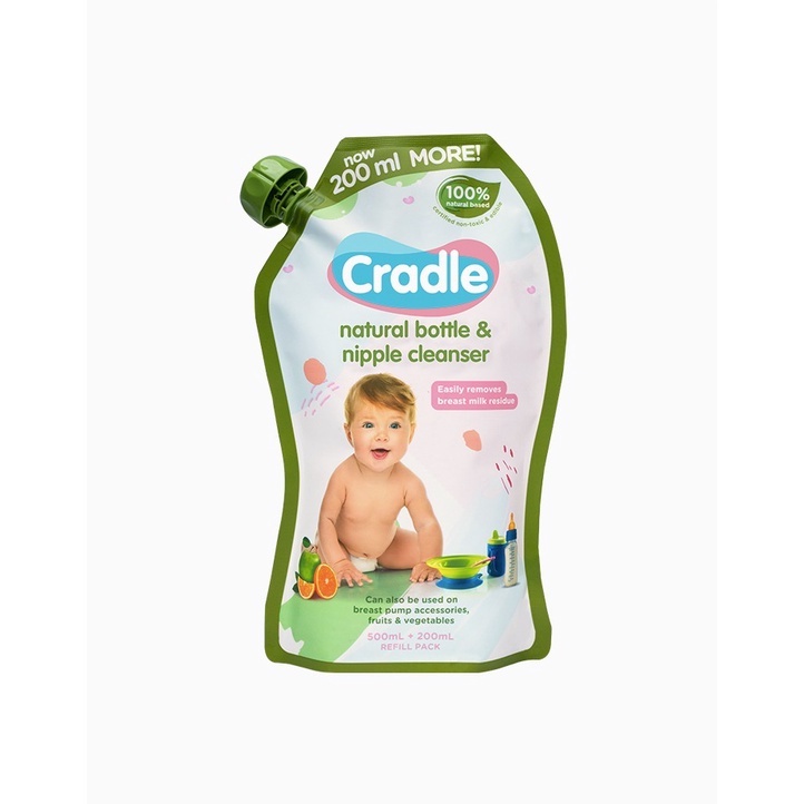 Cradle Natural Bottle & Nipple Cleanser 700ml Refill Shopee Philippines