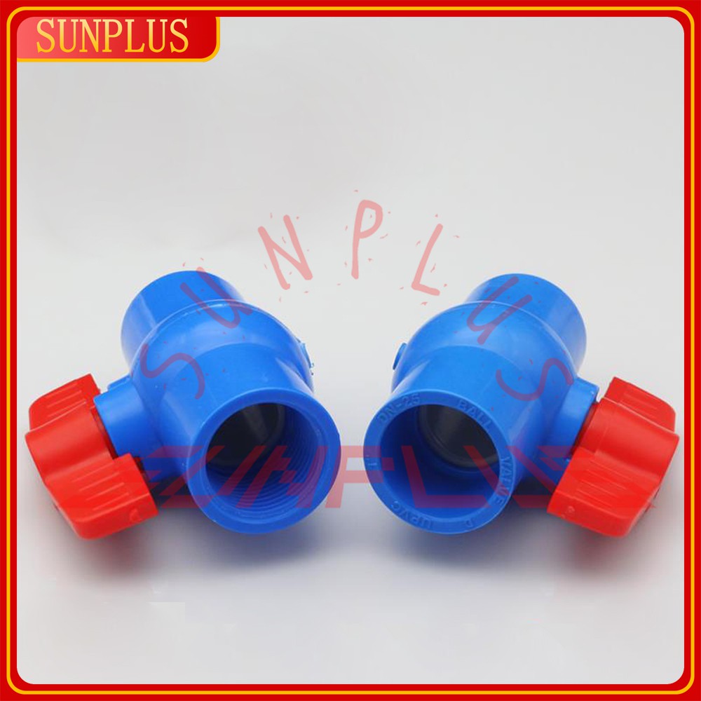 (PER PIECE) PVC Blue Ball Valve Plain 1/2" 3/4‘’ 1‘’ Shopee Philippines
