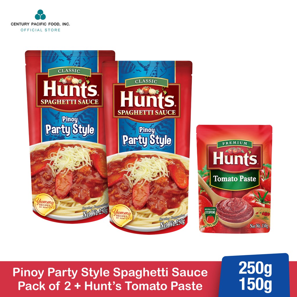 Hunt's Spaghetti Sauce Pinoy Party Doy 250g Pack of 2 + Hunt's Tomato
