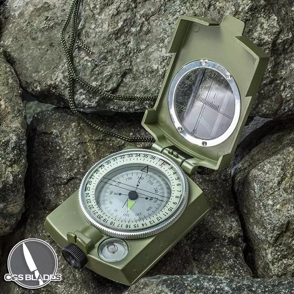 Multifunctional Compass Impact Resistant and Waterproof Metal Sighting