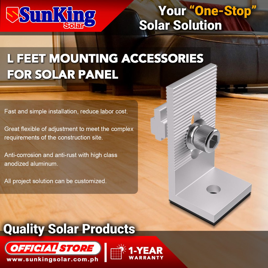 L Feet Solar Mounting Accessories Solar Panel Shopee Philippines