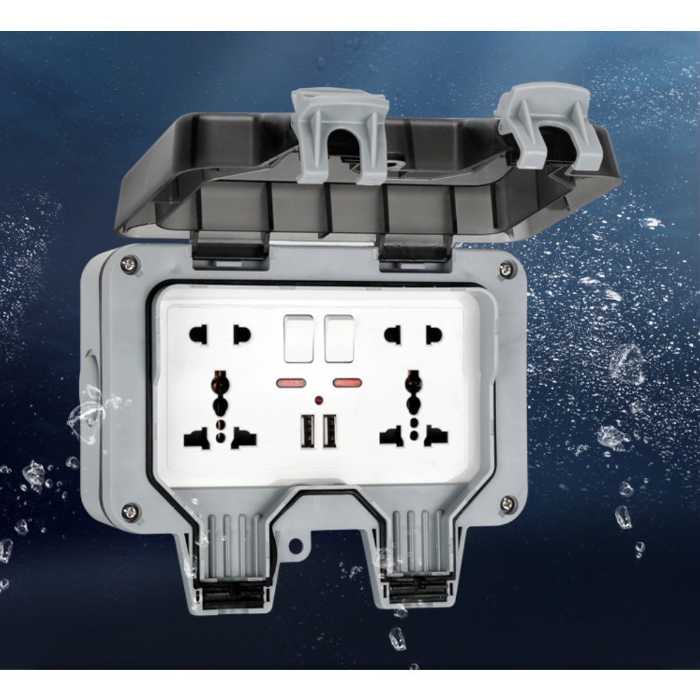 Outdoor Waterproof Socket IP66 Rainstormproof Charging Socket
