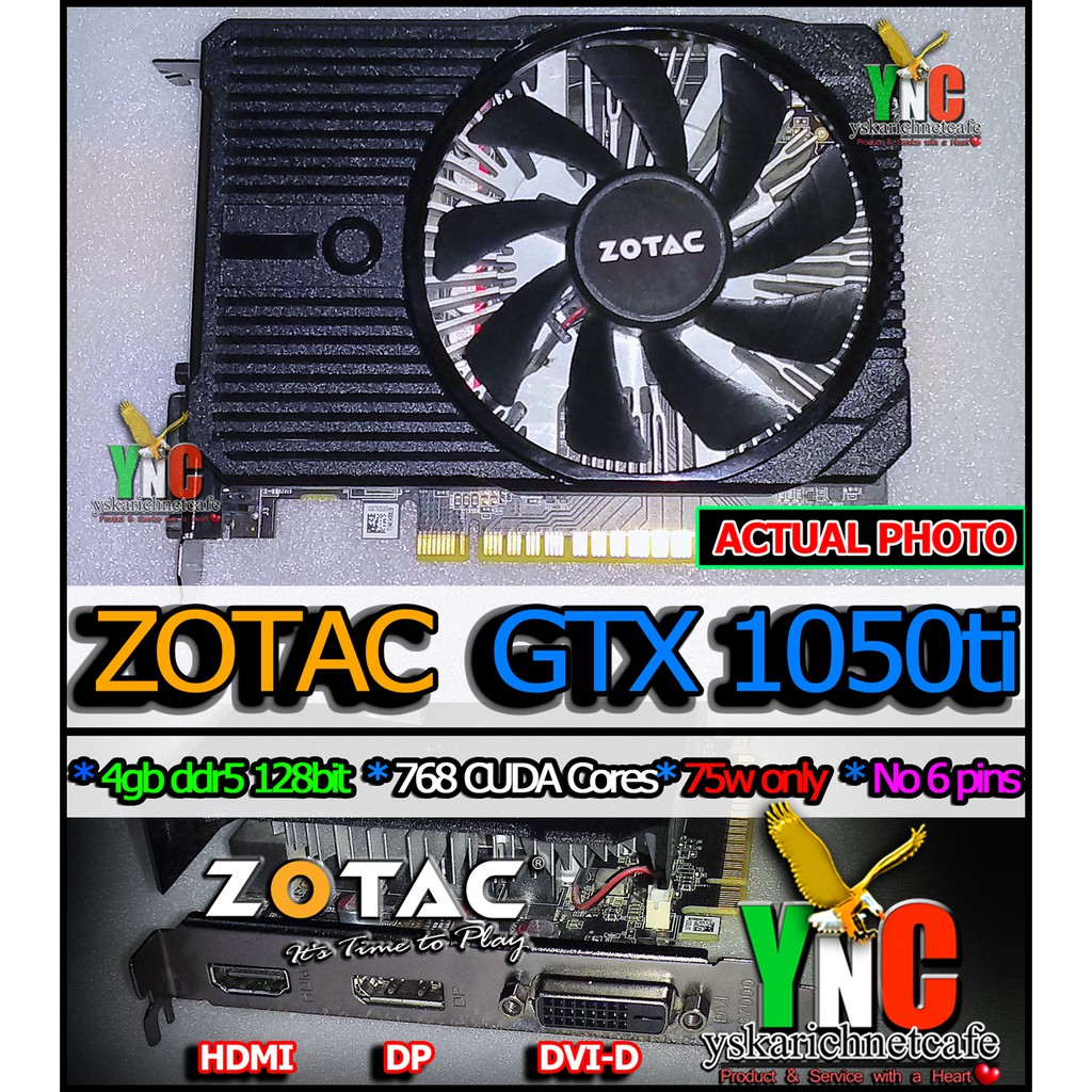 [Genuine] ZOTAC GeForce® GTX 1050 Ti 4GB DDR5 128bit
