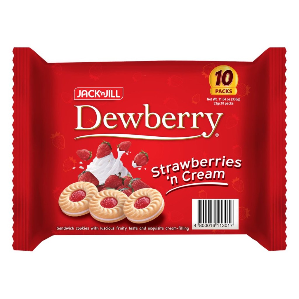 Dewberry Strawberries 'N Cream 10S (33G X 10) Shopee Philippines