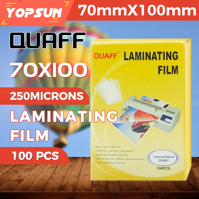 Laminating Film ID Size 70×100 250 Micron 100Sheets Quaff Brand