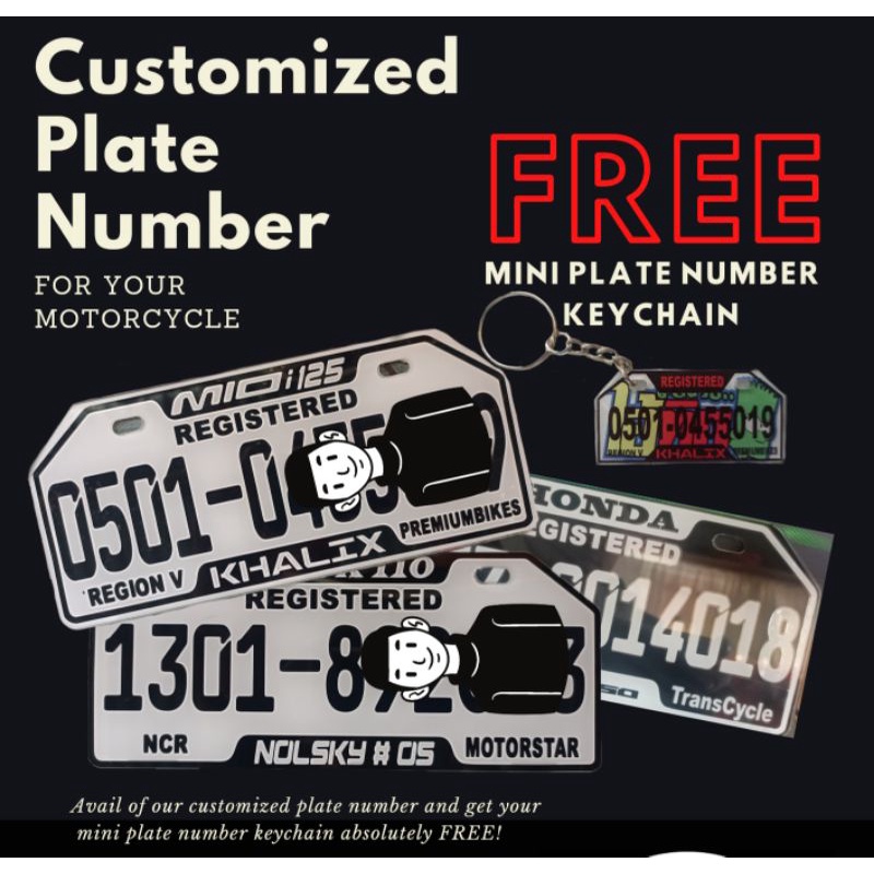 Customized Plate Number Shopee Philippines