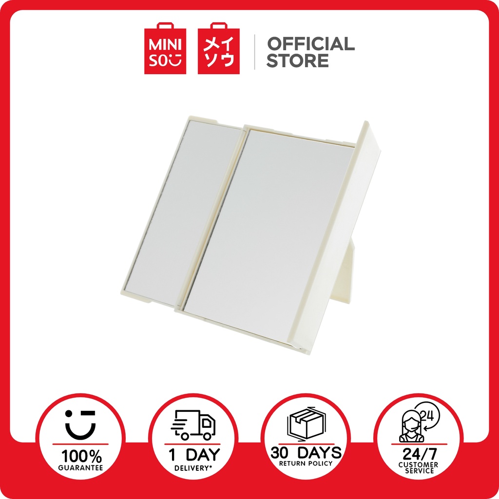 MINISO Medium Folding Portable Mirror Makeup Travel Kit Shopee