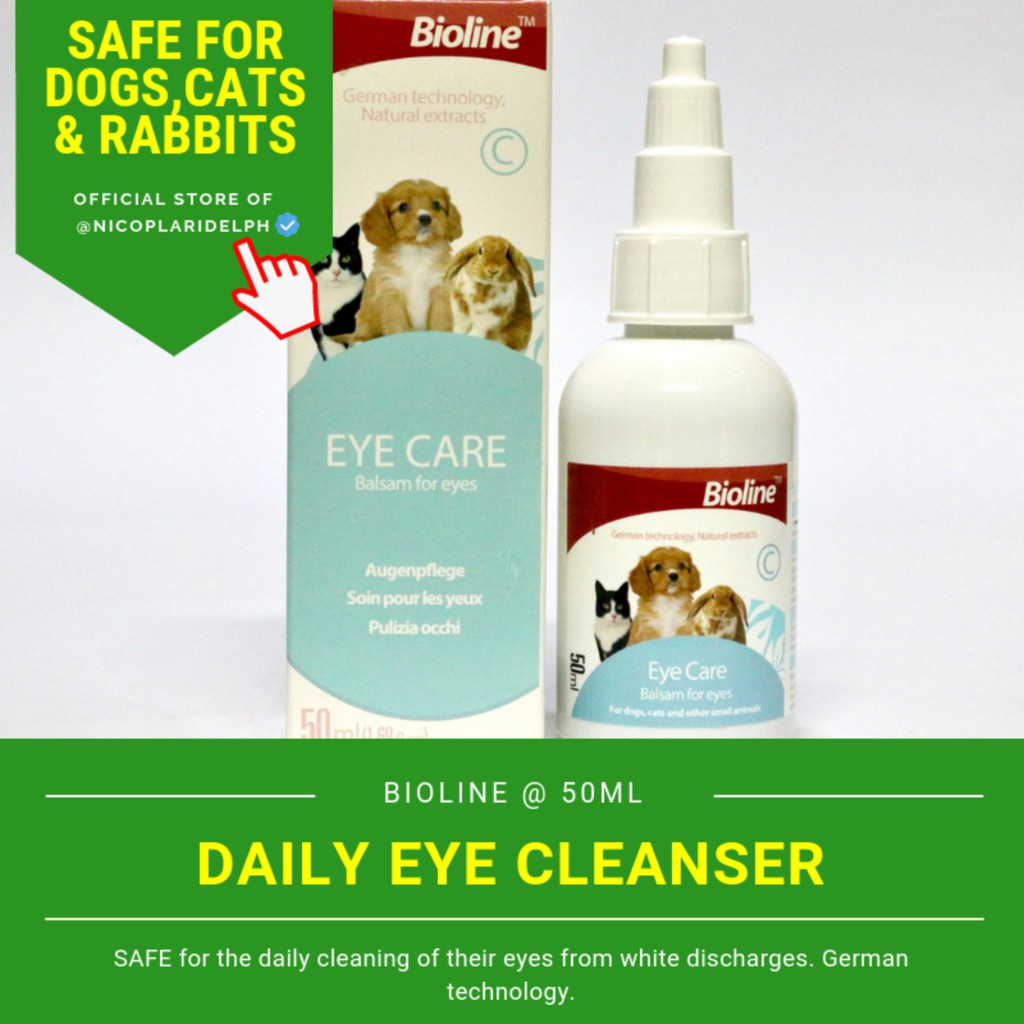 Bioline Eye Care for Cleansing Eyes of Dogs, Cats and Rabbits (50ml