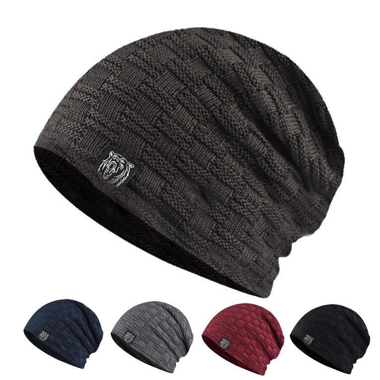 Fashion Tiger Knitted Woolen Beanies Head Cap Solid Hats Men Women