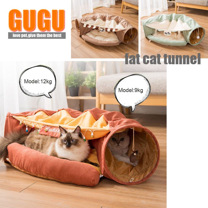 GUGUpet foldable cat tunnel pet bed tea house/coffee shop washable