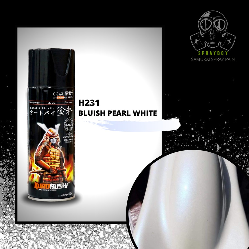 H231* BLUISH PEARL WHITE SAMURAI SPRAY PAINT 400ML Shopee Philippines
