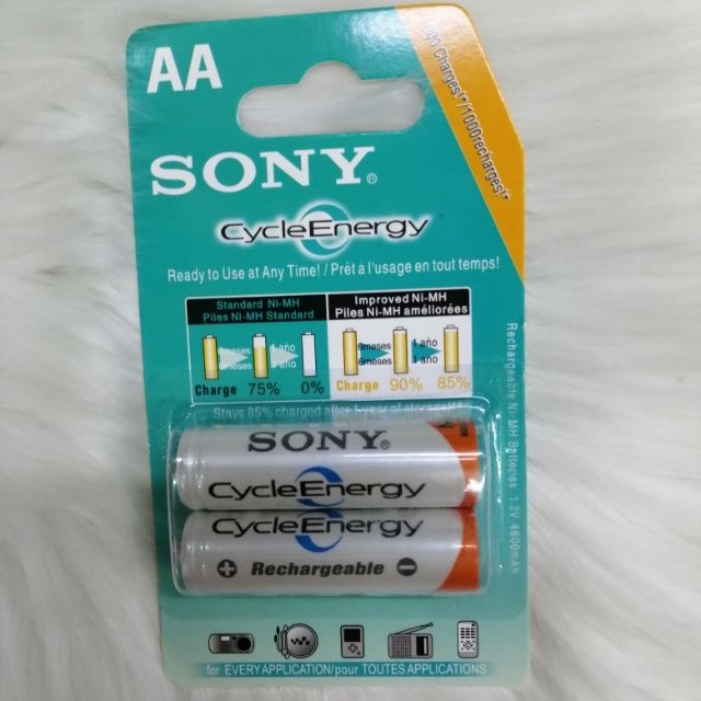 SONY Rechargeable Batteries AA 2PCS Shopee Philippines