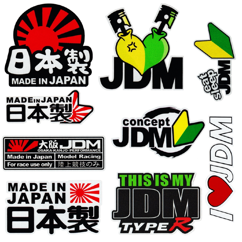 JDM Emblem Trend Logo Sticker Motorcycle Reflective Sticker Car