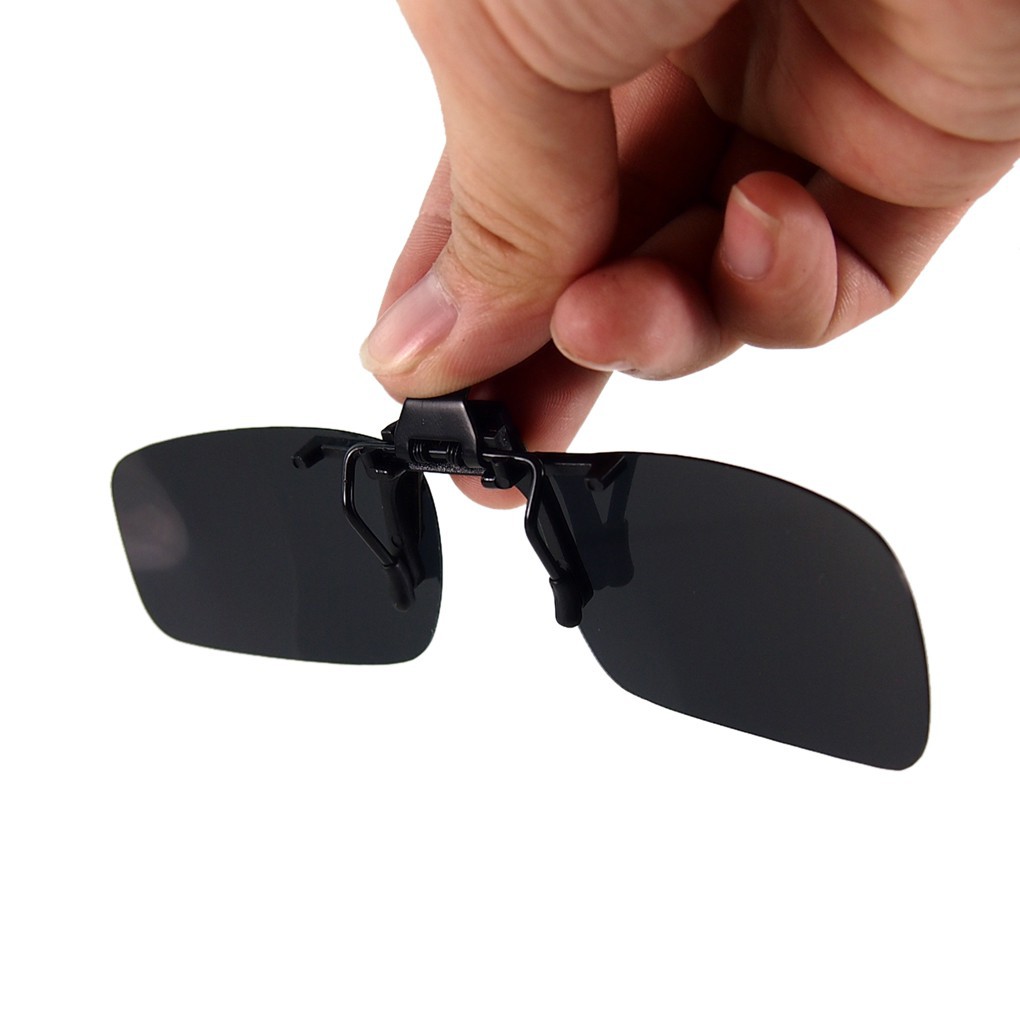 Eyewear Polarized Clip On Flip Up Driving Sunglasses Well coconut