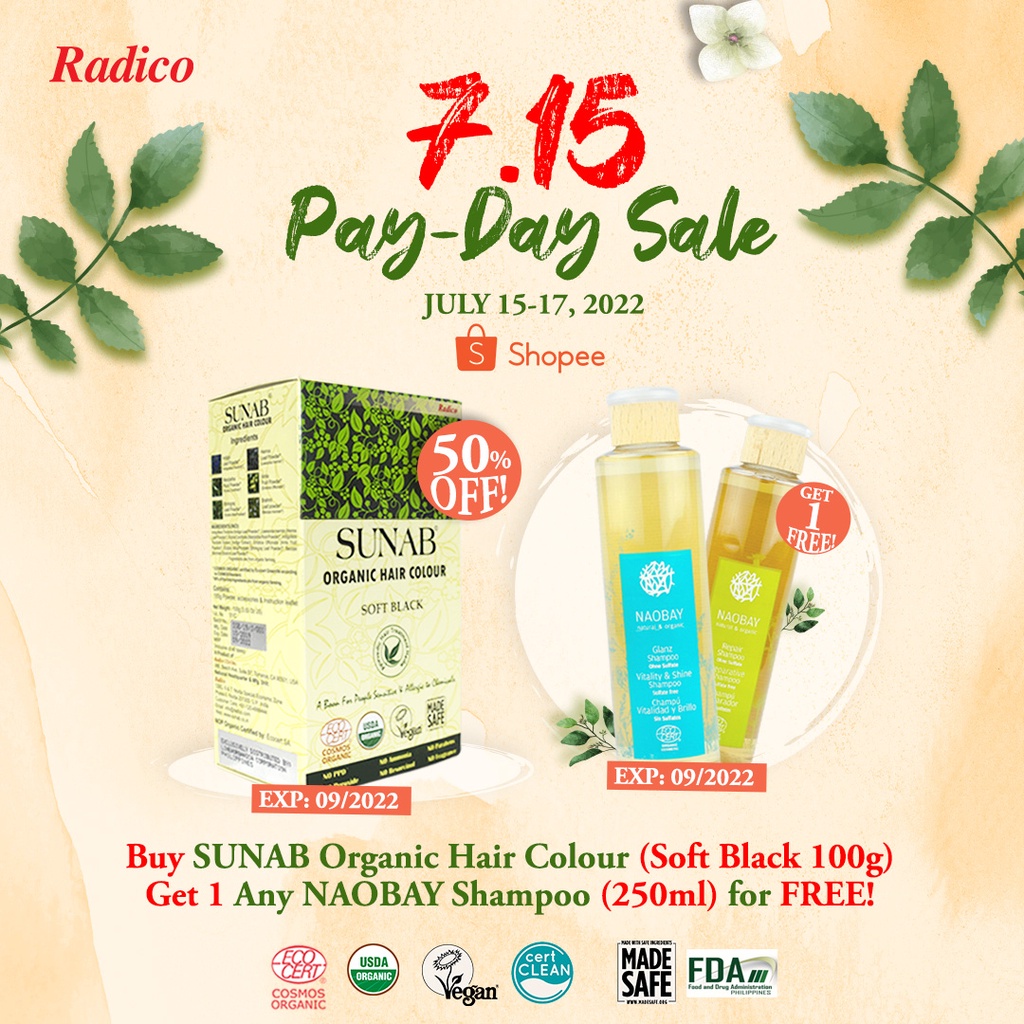 Sunab Natural Hair Color Soft Black 100G Shopee Philippines