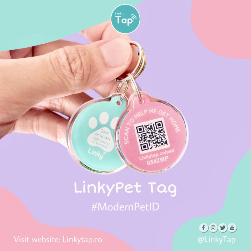 LinkyPet Tag / Pet Finder with NFC and QR code Smart Pet ID Tag Shopee Philippines