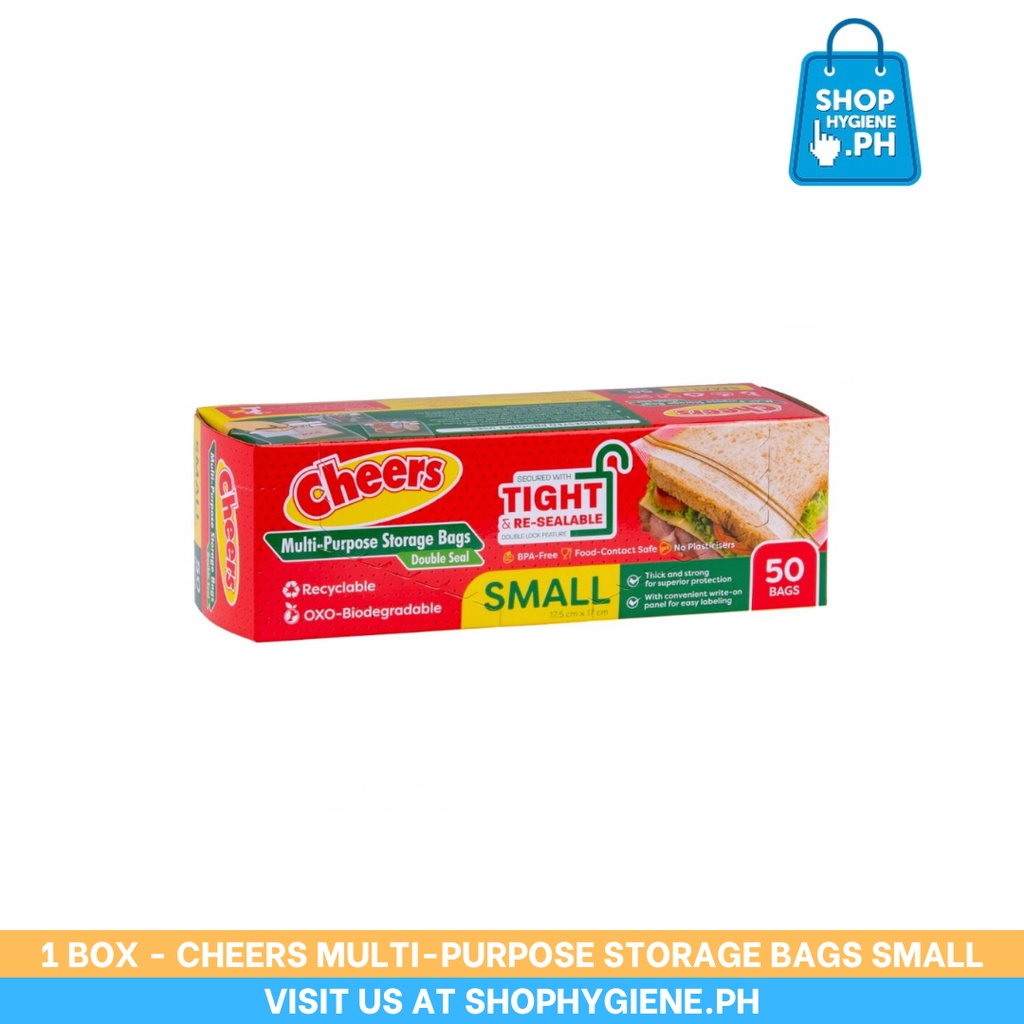 CHEERS SMALL SIZE MULTIPURPOSE DOUBLE SEAL STORAGE BAG 50 BAGS Shopee Philippines