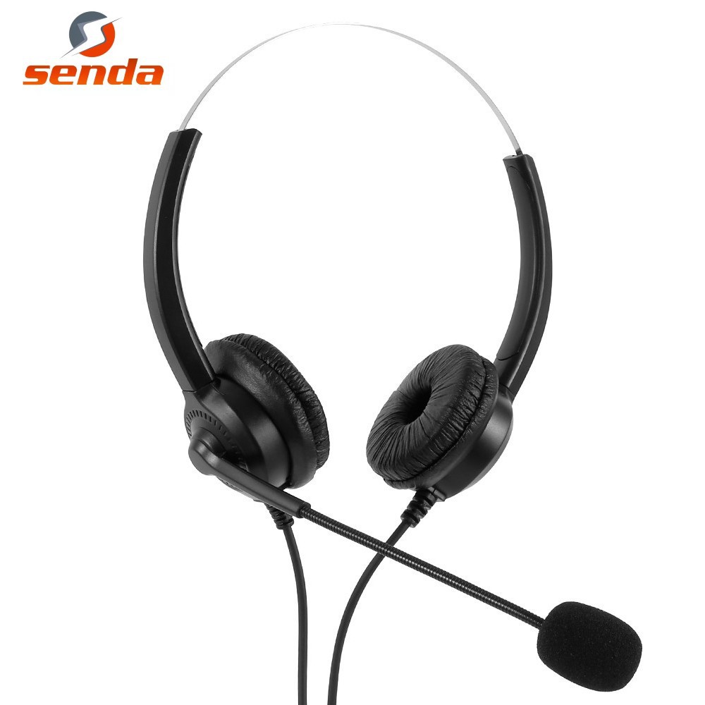 Senda USB Headset Noise Cancellation USB Call Center Headphone with