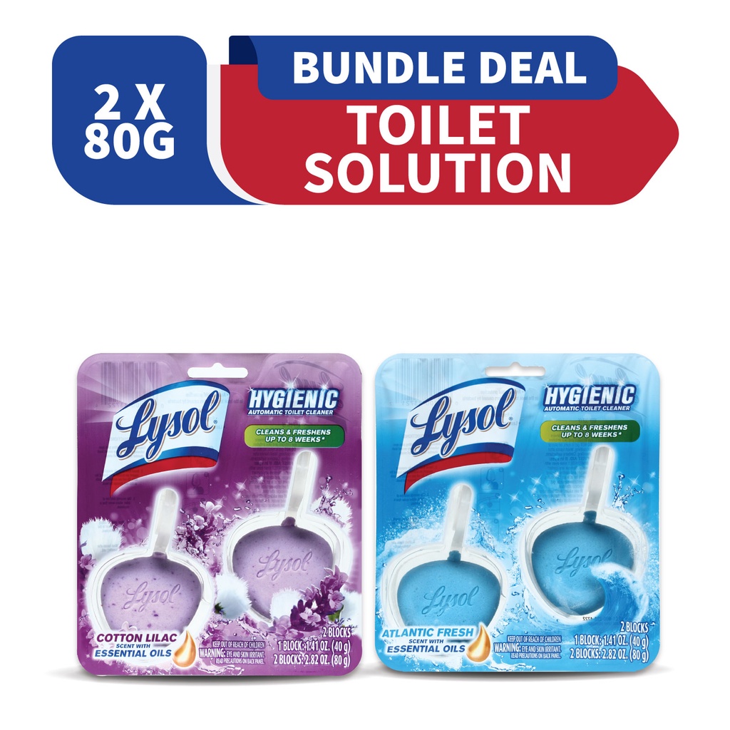 LYSOL Automatic Toilet Cleaner Lavender Fields and Atlantic Fresh Scent