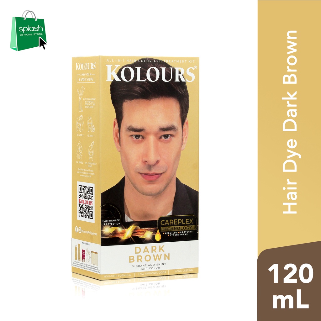 Kolours Hair Dye Dark Brown for Men 120ml Shopee Philippines