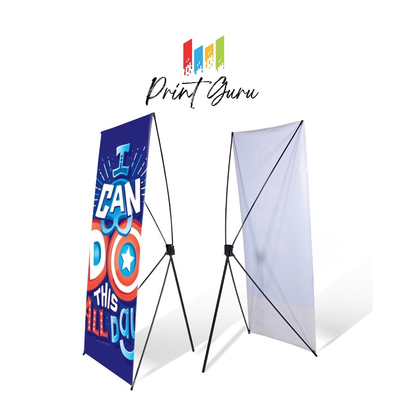 Economy X Banner Display Stand used for 60cm x 160cm (2ft x 5ft