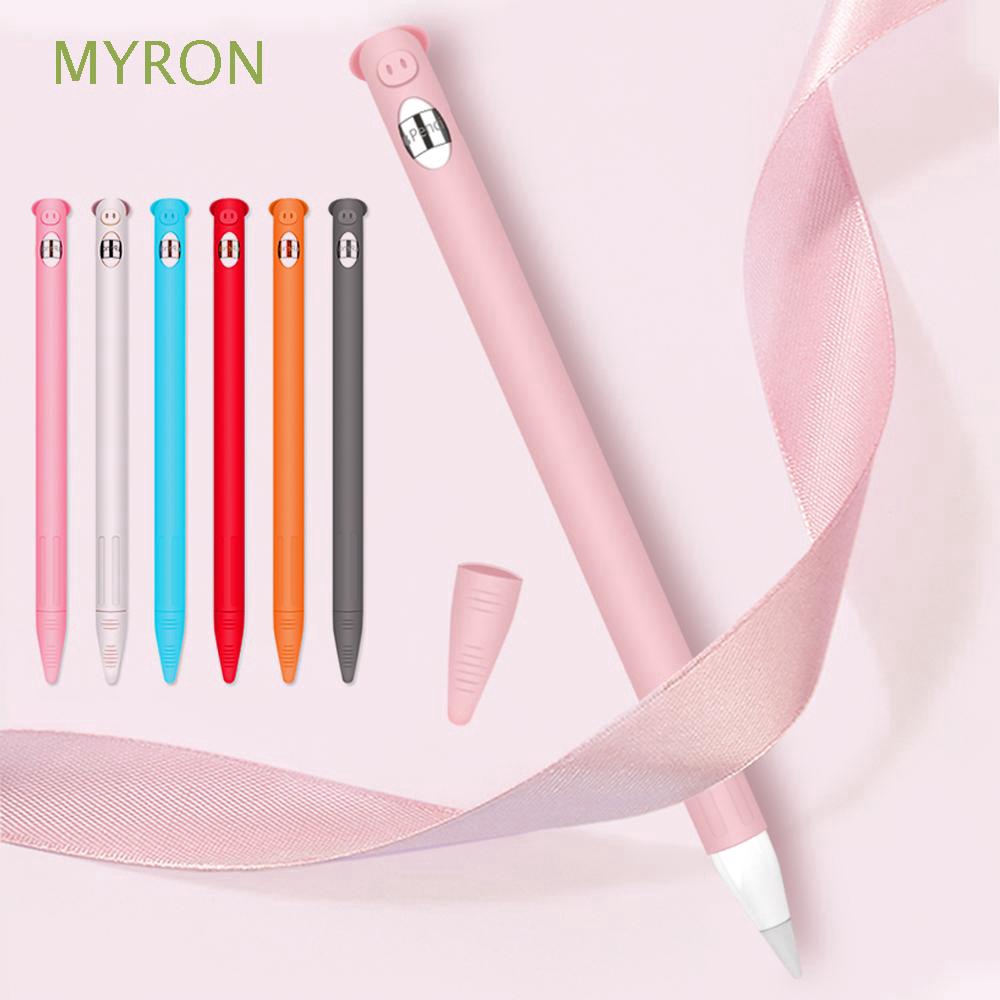 MYRON Cute Pig Silicone Pen Cover Candy Color Dropprotection Sleeve