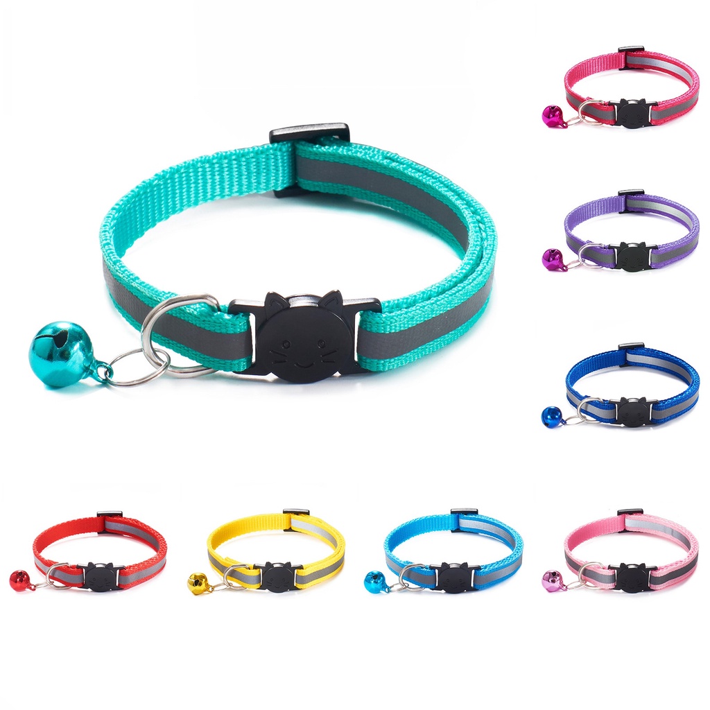Puppy collar Dog Reflective Collar Adjustable Cat Collar With Bell