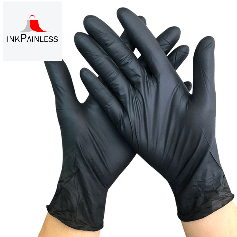 ★Nitrile Gloves Black 6Pcs/Lot Food Grade Waterproof Allergy Free