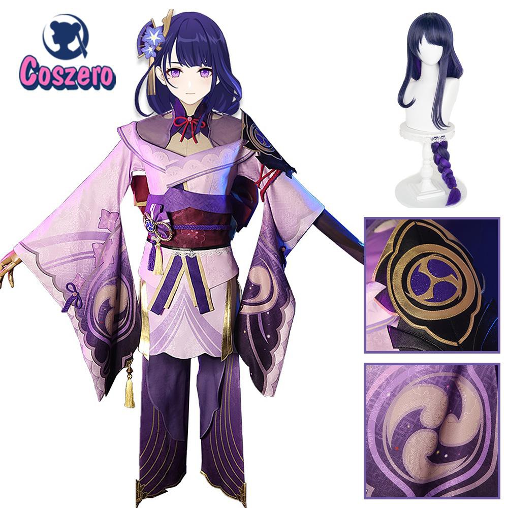 Game Genshin Impact Raiden Shogun Cosplay Costume Party Outfit Sexy