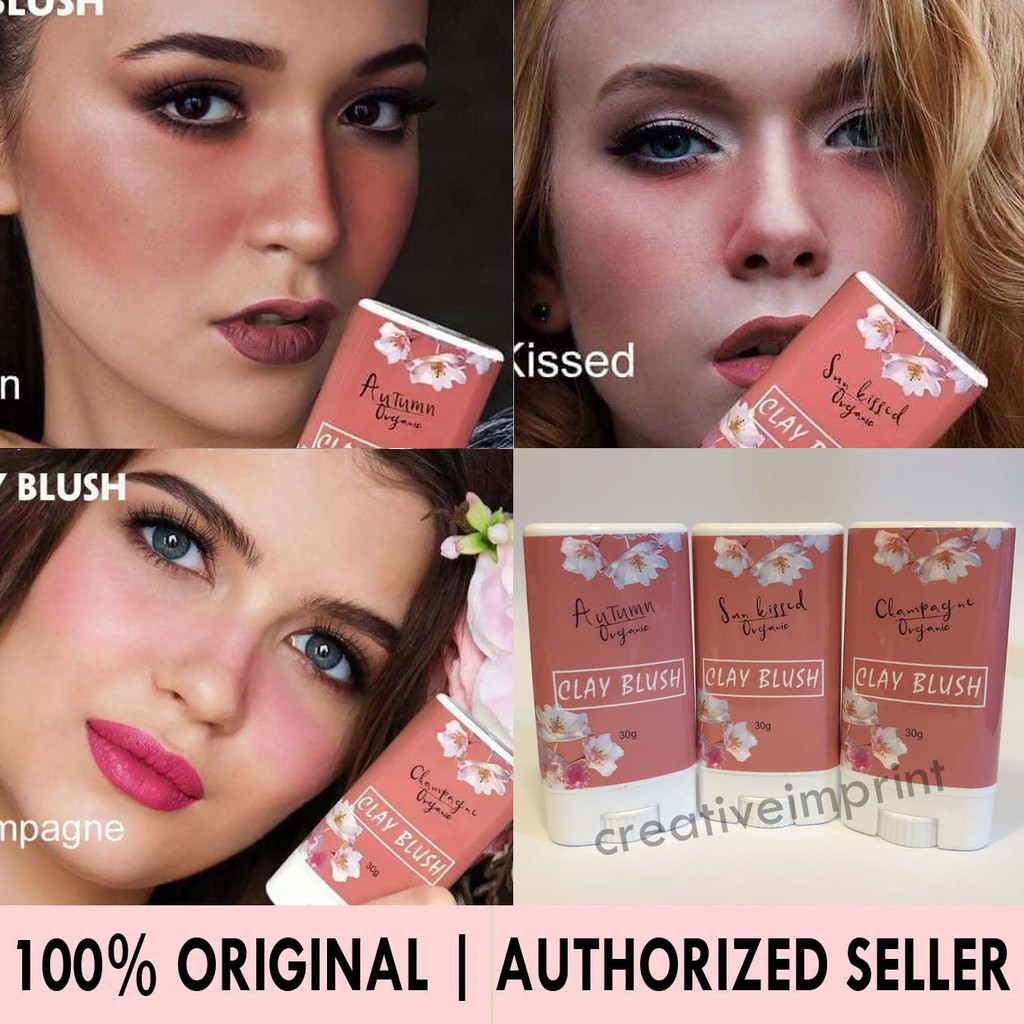 ONHAND Authentic CLAY BLUSH Organic 100 Original Make Up Hand Made