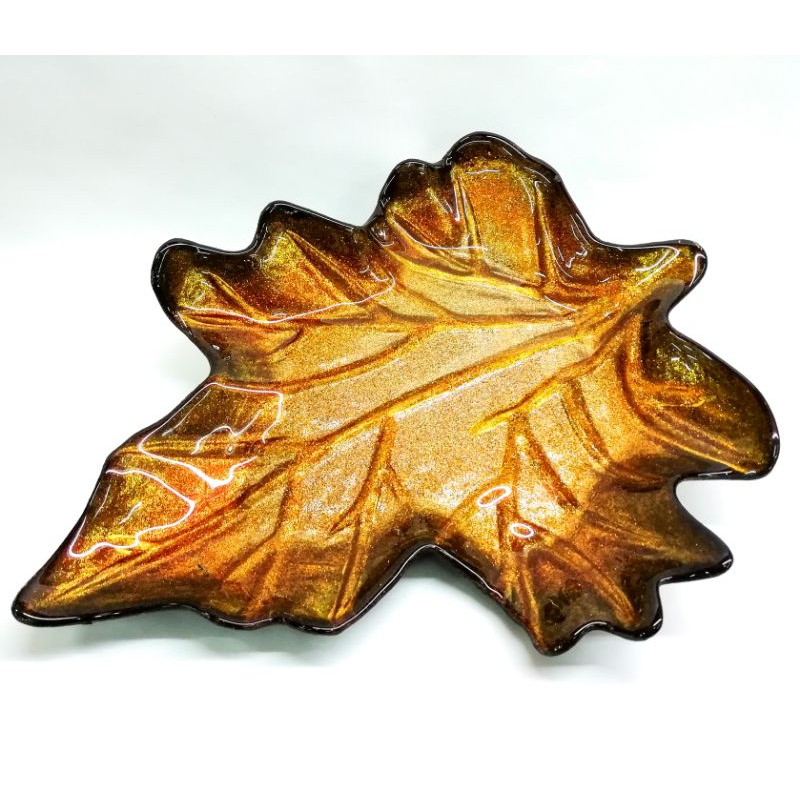 Decorative Gold Leaf Tray Centerpiece Center Table Decor Shopee