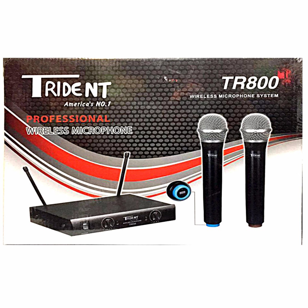 TRIDENT WIRELESS MICROPHONE TR800 PROFESSIONAL DYNAMIC MICROPHONE SYSTEM Shopee Philippines
