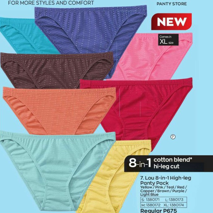 Avon Lou 8in1 Highleg Panty Pack Shopee Philippines