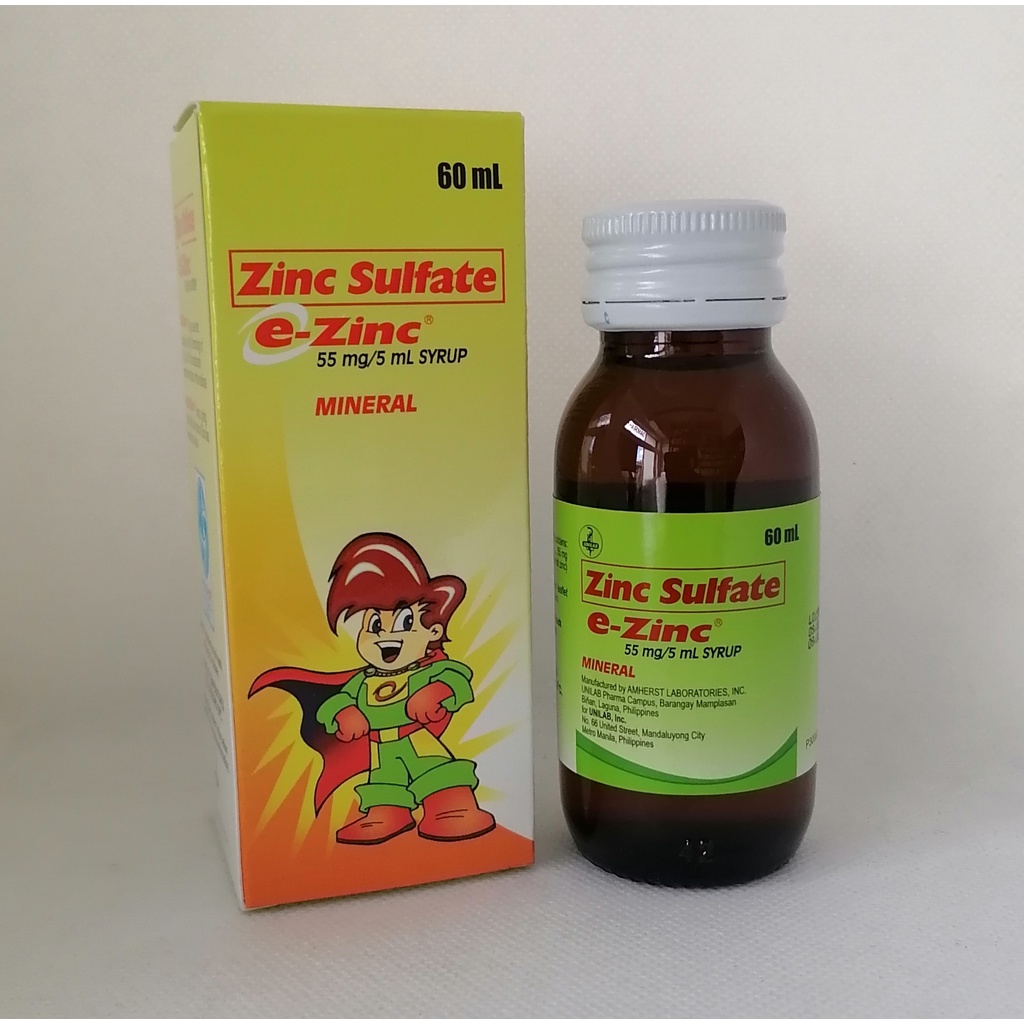 EZINC (Zinc Sulfate) SYRUP 55MG/5ML 60ML Shopee Philippines
