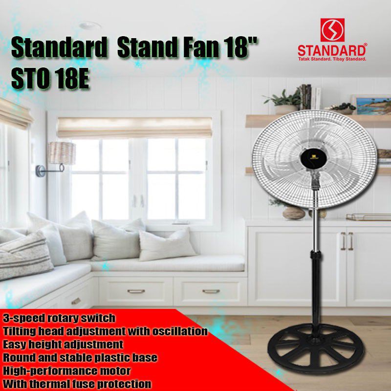 STANDARD STAND FAN STENLESS 18INCHES STO18E METAL Shopee Philippines