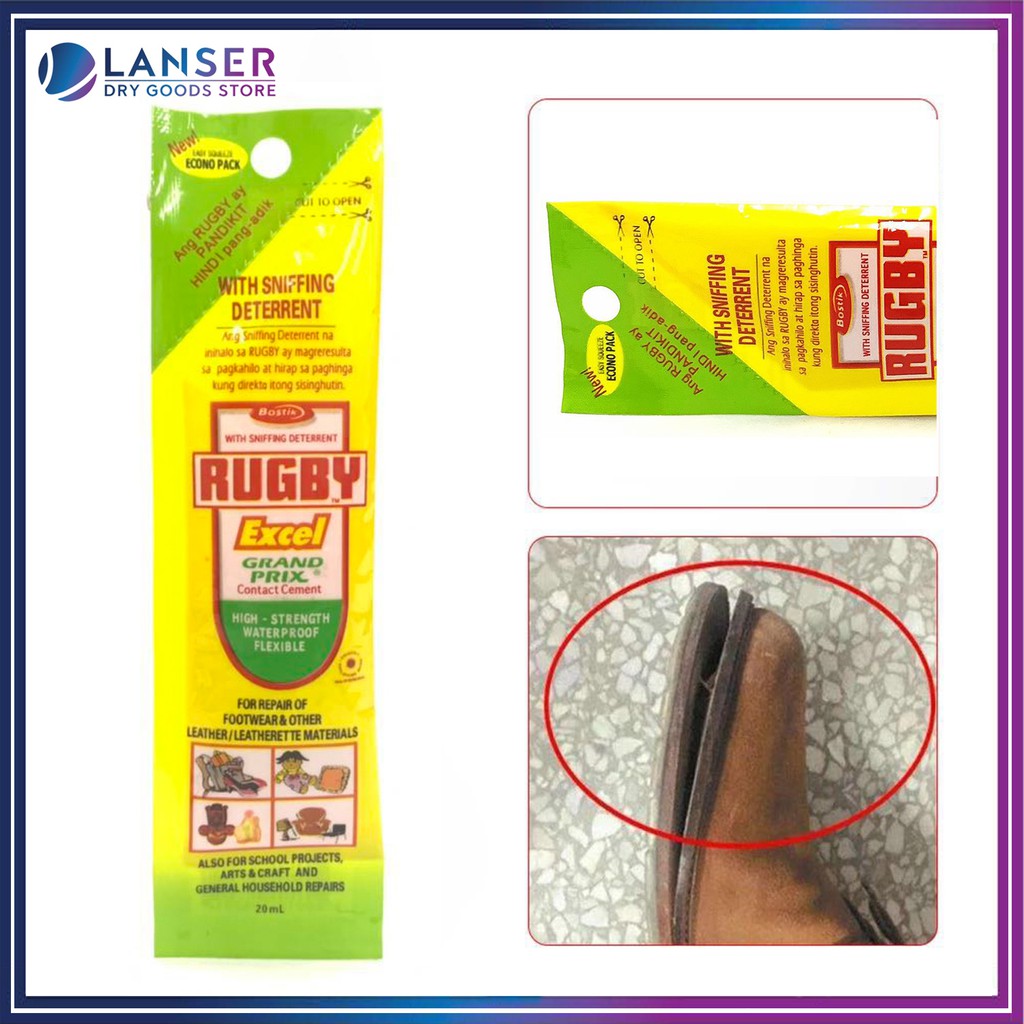 【LS】Shoe glue RUGBY with sniffing deterrent glue waterproof flexible cod Shopee Philippines