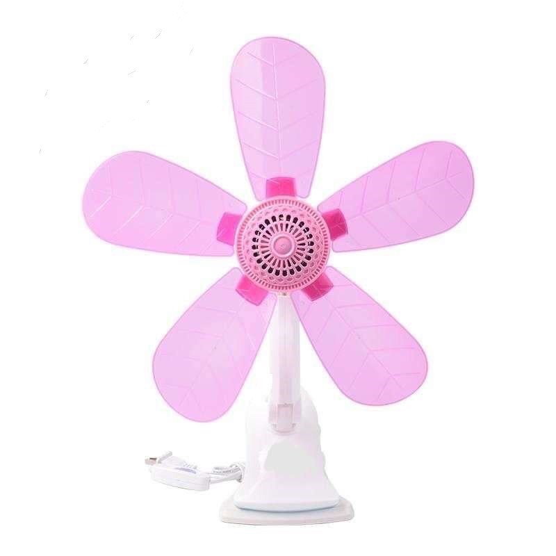 5 blends Fan Home Electric Fan W/ Clip, Clover Fan AntiHeat Portable