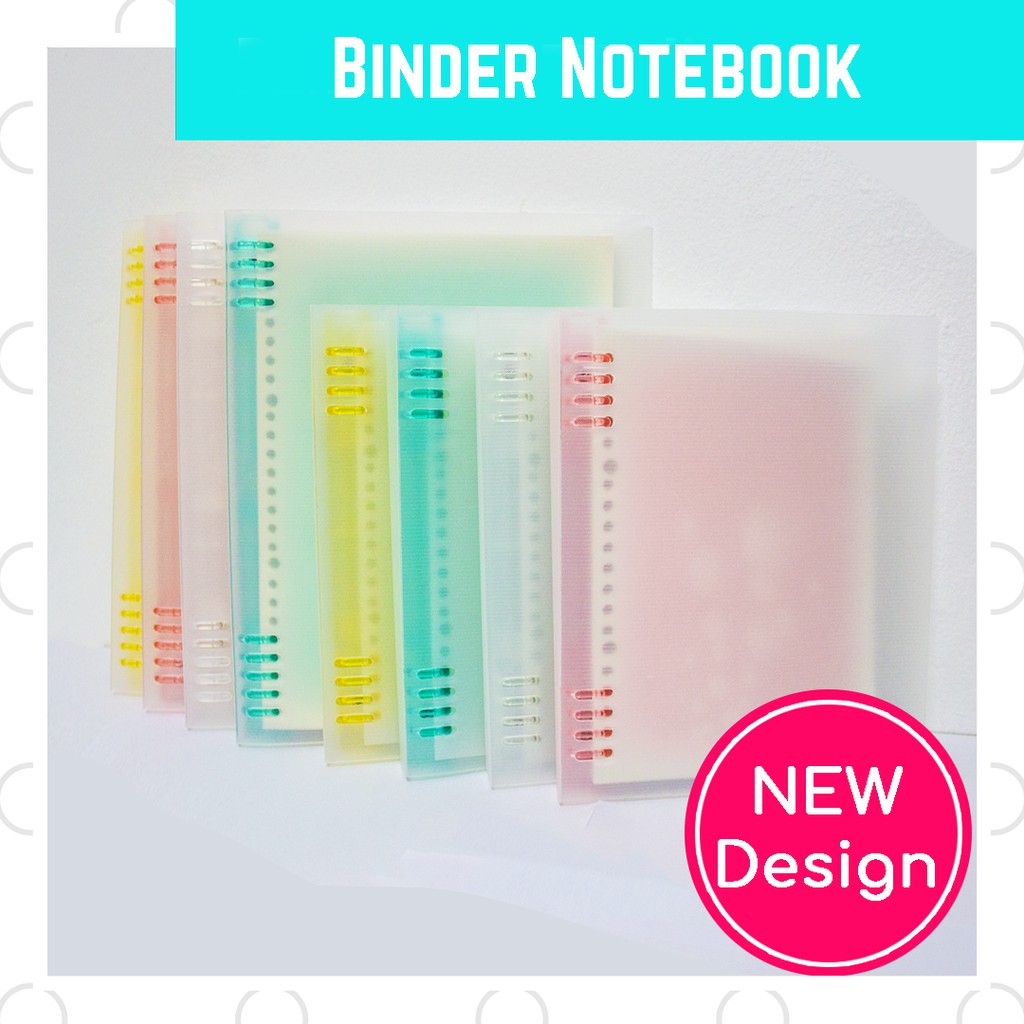 Loose Leaf Ring Binder PP Notebook with Refill (Dotted / Lined / Grid