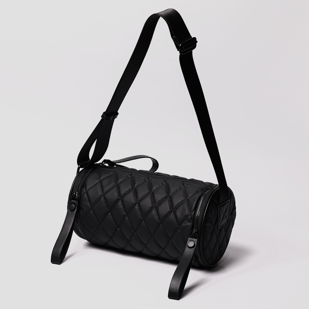 Dark rhombus diagonal shoulder bag bucket bag nylon waterproof bag