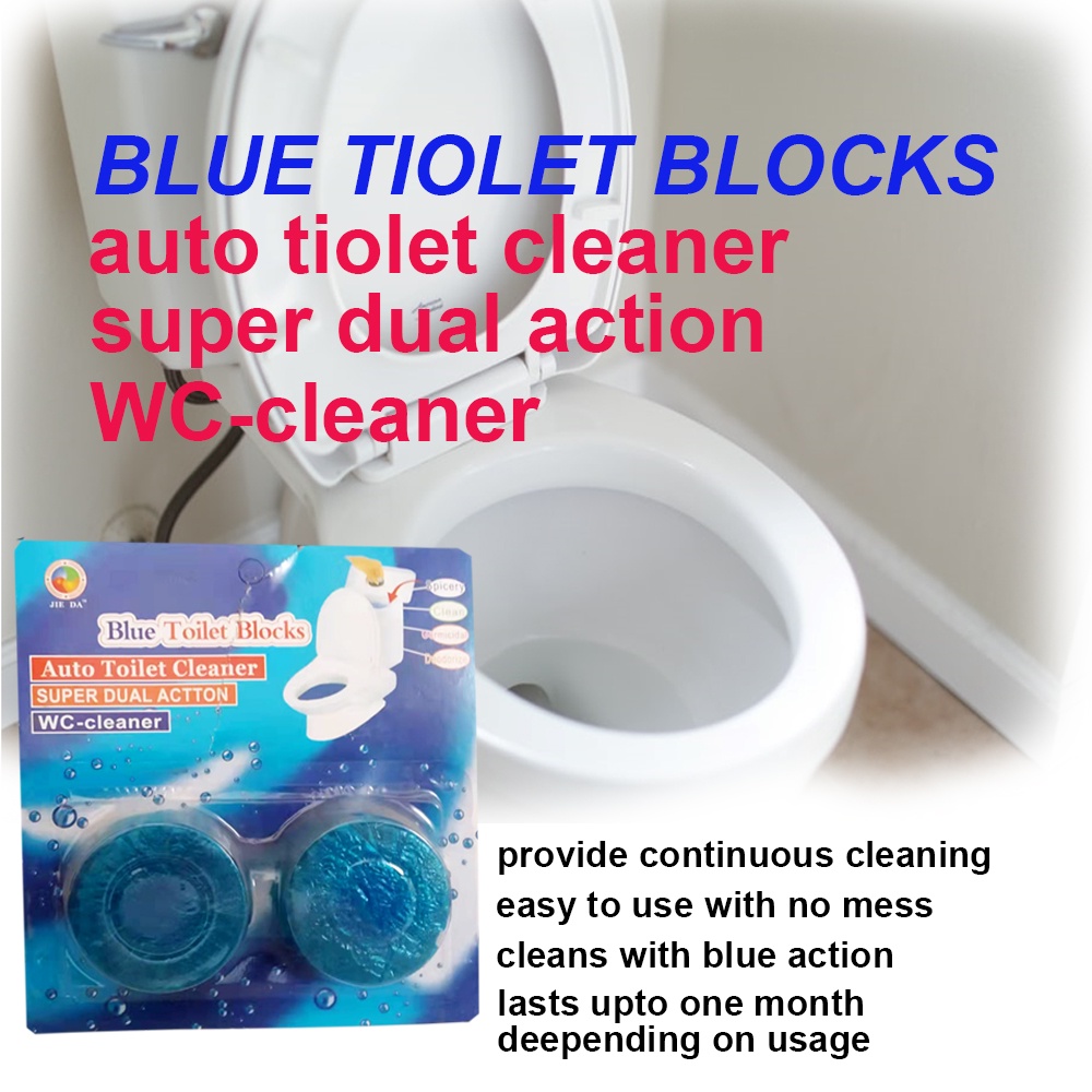 Toilet tablets blue blocks clean 2pcs dual action Shopee