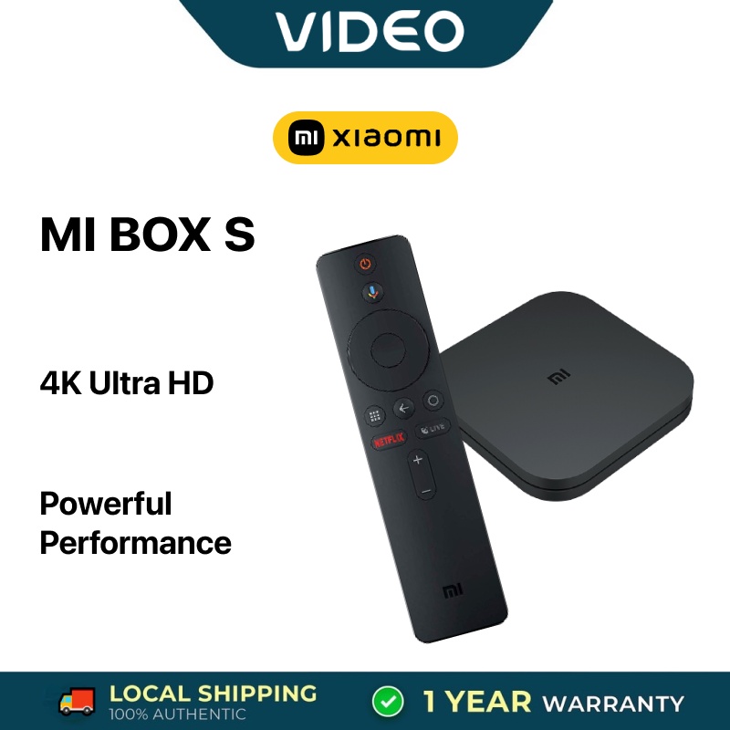 Original Xiaomi Mi Tv BOX S Global Version 4K Ultra HD Android TV 8.1 Set Top Box 2G Ram 8G