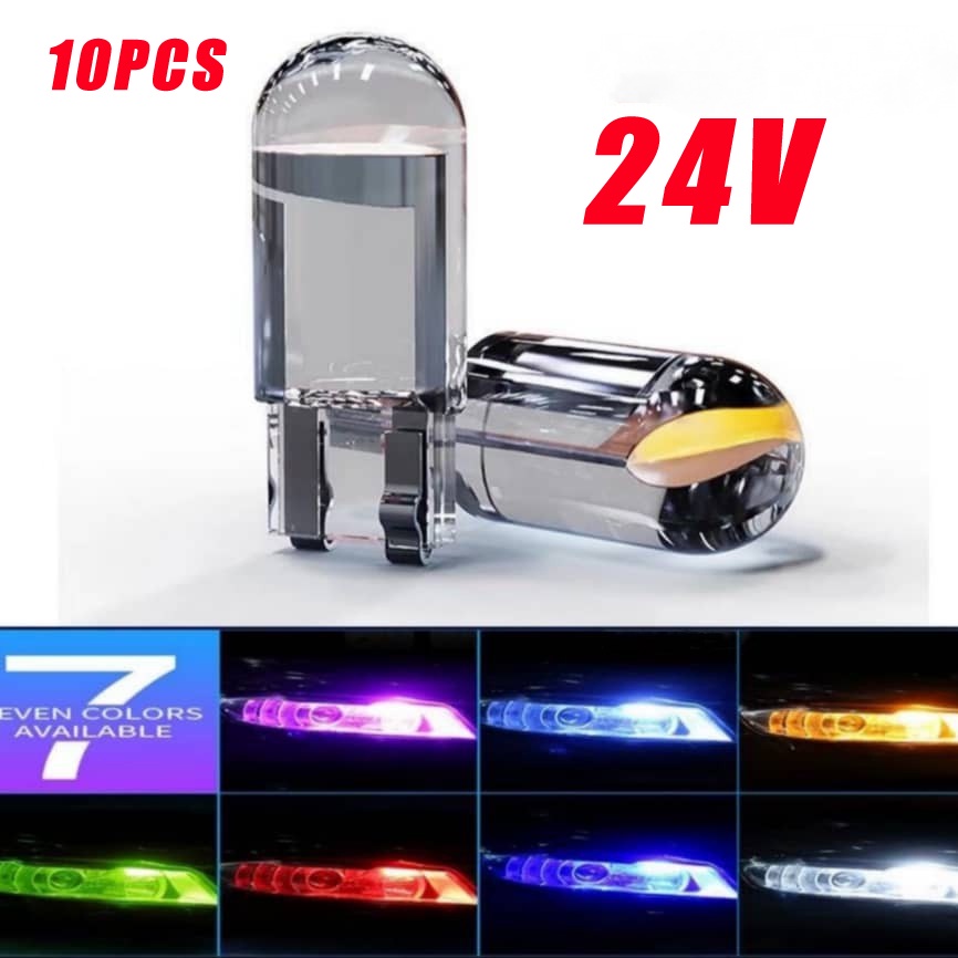 10pcs 24V 194 W5W LED T10 LED Bulbs For Car Parking Position Lights