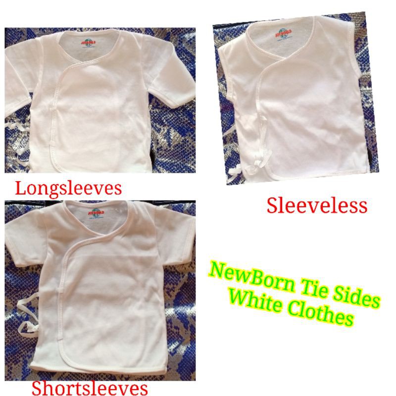 NewBorn Infant White Tie Side Baby Clothes Shopee Philippines