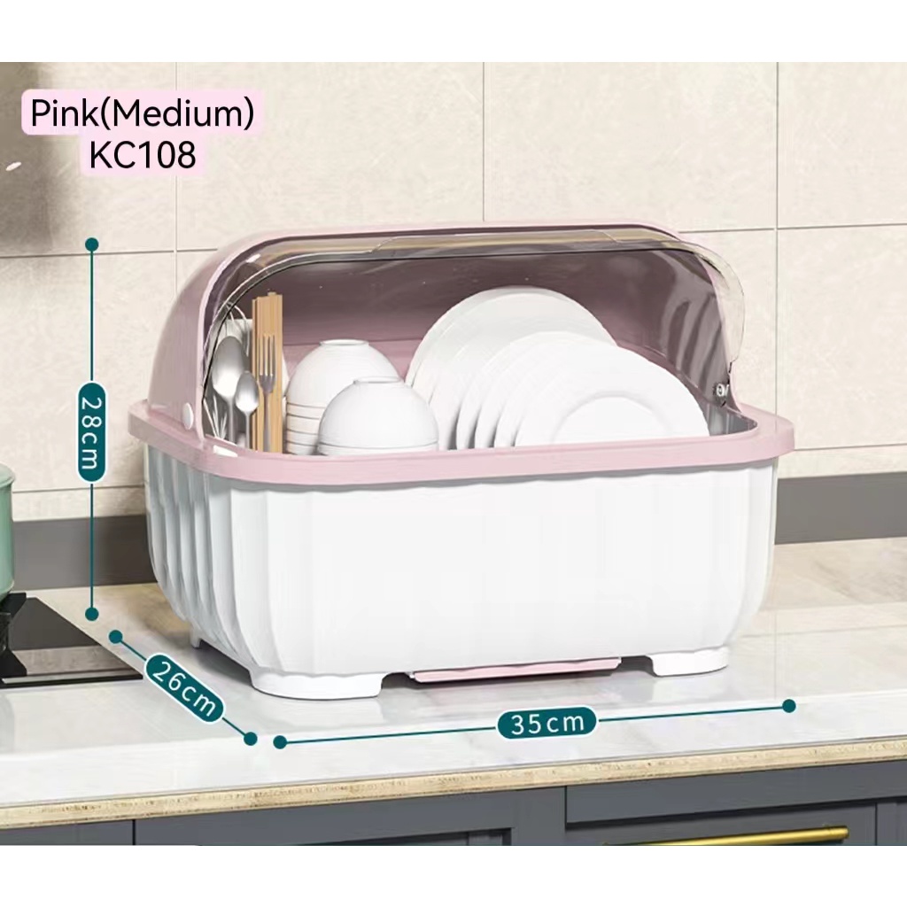 Kitchen Countertop Dish Drying Rack Kitchen Dish Drainer With Lid Shopee Philippines