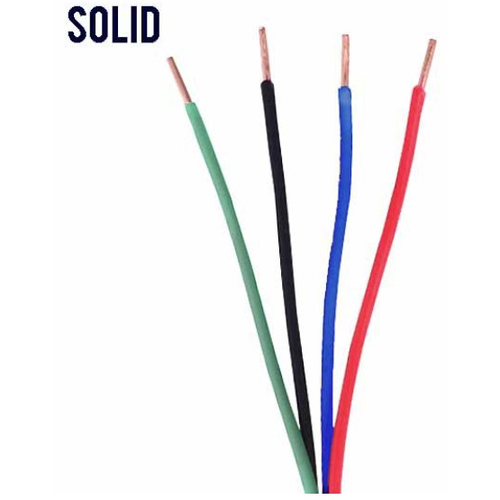 Solid Wire 22 AWG 1 Meter Electrical Copper Cable LED Audio DIY