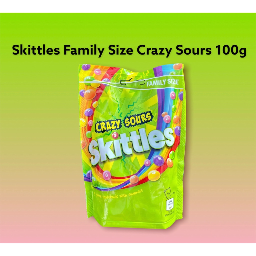 Skittles Family Size Crazy Sours 100g Shopee Philippines