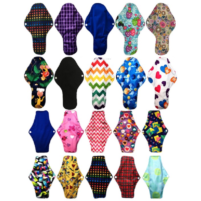 Pack of 10 Washable Cloth Menstrual Napkin Sanitary Pads Shopee