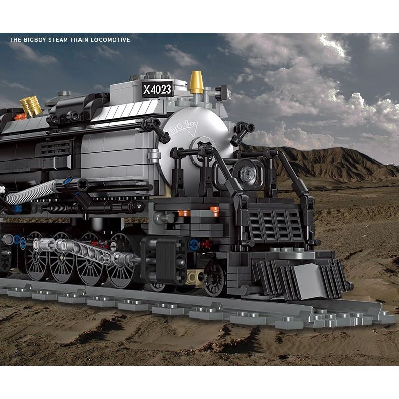 1608PCS MOC Big Boy Steam Train Model Building